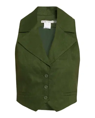 Alice + Olivia Donna Linen-Blend Vest | Thumbnail 1 Alice + Olivia Donna Linen-Blend Vest | Thumbnail 1