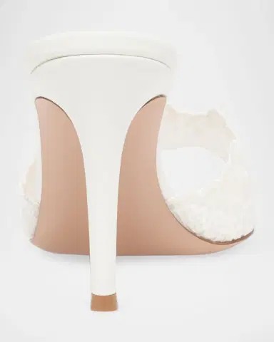 Gianvito Rossi 85mm Yvonne Embroidered Mesh Mules | Thumbnail 2 Gianvito Rossi 85mm Yvonne Embroidered Mesh Mules | Thumbnail 2