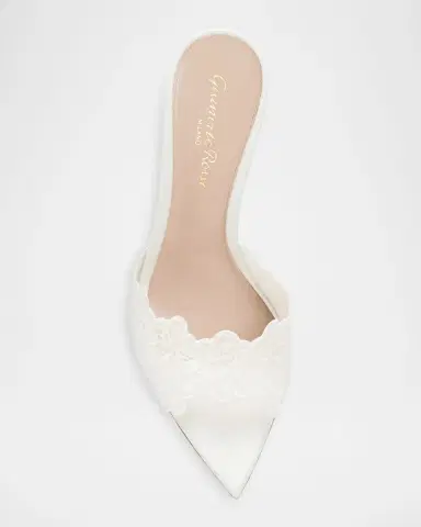 Gianvito Rossi 85mm Yvonne Embroidered Mesh Mules | Thumbnail 3 Gianvito Rossi 85mm Yvonne Embroidered Mesh Mules | Thumbnail 3