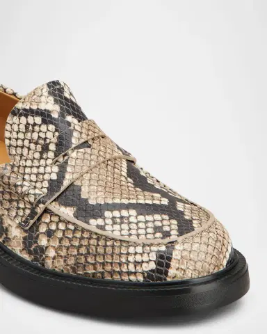 Tod 's Snake-Printed Leather Loafers | Thumbnail 3 Tod 's Snake-Printed Leather Loafers | Thumbnail 3