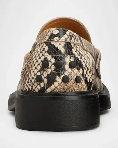 Tod 's Snake-Printed Leather Loafers | Thumbnail 4 Tod 's Snake-Printed Leather Loafers | Thumbnail 4