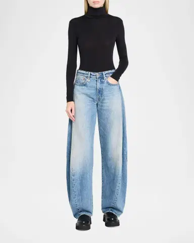 R13 Janine Low-Rise Spliced Denim Jeans | Thumbnail 2 R13 Janine Low-Rise Spliced Denim Jeans | Thumbnail 2