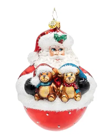 Christopher Radko Bearing Holiday Cheer Christmas Ornament | Thumbnail 1 Christopher Radko Bearing Holiday Cheer Christmas Ornament | Thumbnail 1