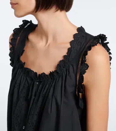 Doen Dôen Nessie broderie anglaise cotton minidress | Thumbnail 2 Doen Dôen Nessie broderie anglaise cotton minidress | Thumbnail 2