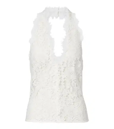 Stella McCartney Halterneck cotton-blend lace top | Thumbnail 1 Stella McCartney Halterneck cotton-blend lace top | Thumbnail 1