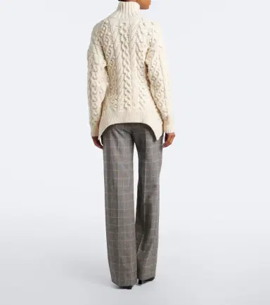 Stella McCartney Checked wool wide-leg pants | Thumbnail 3 Stella McCartney Checked wool wide-leg pants | Thumbnail 3