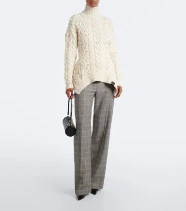 Stella McCartney Checked wool wide-leg pants | Thumbnail 4 Stella McCartney Checked wool wide-leg pants | Thumbnail 4