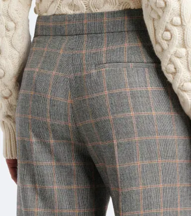 Stella McCartney Checked wool wide-leg pants | Thumbnail 6 Stella McCartney Checked wool wide-leg pants | Thumbnail 6