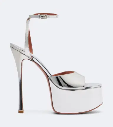 Amina Muaddi Aya mirrored leather platform sandals | Thumbnail 4 Amina Muaddi Aya mirrored leather platform sandals | Thumbnail 4