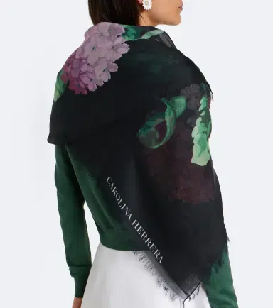 Carolina Herrera Floral scarf | Thumbnail 4 Carolina Herrera Floral scarf | Thumbnail 4