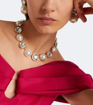 Carolina Herrera Crystal and faux pearl necklace | Thumbnail 5 Carolina Herrera Crystal and faux pearl necklace | Thumbnail 5