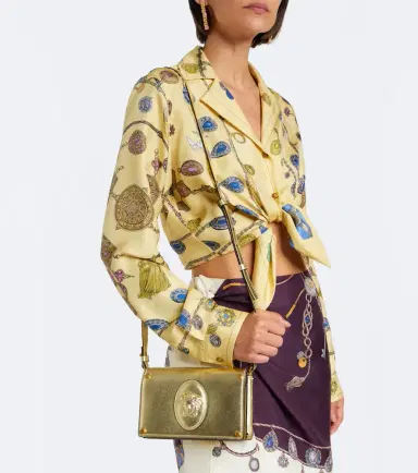 Versace Medusa Small metallic leather clutch | Thumbnail 4 Versace Medusa Small metallic leather clutch | Thumbnail 4