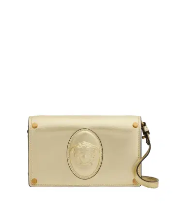 Versace Medusa Small metallic leather clutch | Thumbnail 1 Versace Medusa Small metallic leather clutch | Thumbnail 1