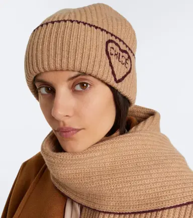 Chloe Chloé Chloé Encaur wool and cashmere beanie | Thumbnail 4 Chloe Chloé Chloé Encaur wool and cashmere beanie | Thumbnail 4