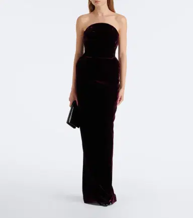 Mugler Velvet bustier gown | Thumbnail 2 Mugler Velvet bustier gown | Thumbnail 2