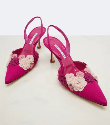 Manolo Blahnik Svemuta floral-appliqué slingback pumps | Thumbnail 2 Manolo Blahnik Svemuta floral-appliqué slingback pumps | Thumbnail 2