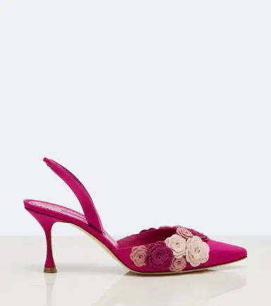 Manolo Blahnik Svemuta floral-appliqué slingback pumps | Thumbnail 3 Manolo Blahnik Svemuta floral-appliqué slingback pumps | Thumbnail 3