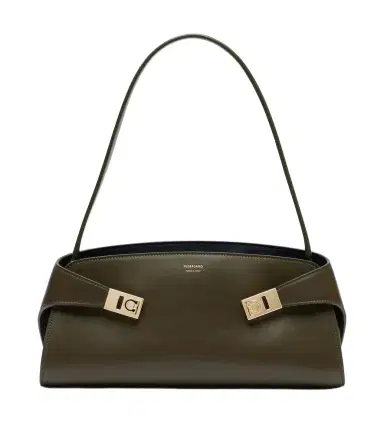 Ferragamo Hug East-West Small leather shoulder bag | Thumbnail 1 Ferragamo Hug East-West Small leather shoulder bag | Thumbnail 1