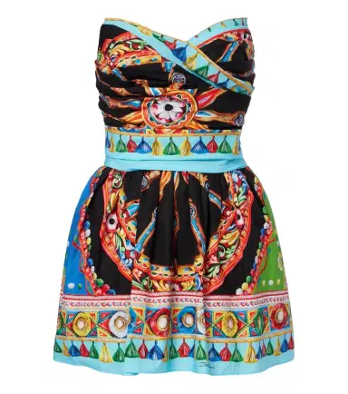 Dolce & Gabbana Carretto cotton minidress | Thumbnail 1 Dolce & Gabbana Carretto cotton minidress | Thumbnail 1