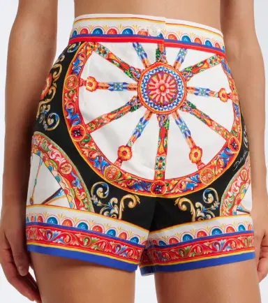 Dolce & Gabbana Carretto cotton poplin shorts | Thumbnail 3 Dolce & Gabbana Carretto cotton poplin shorts | Thumbnail 3