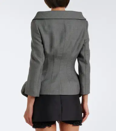 Magda Butrym Peplum virgin wool blazer | Thumbnail 4 Magda Butrym Peplum virgin wool blazer | Thumbnail 4