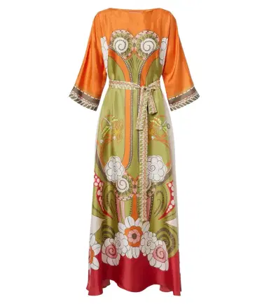 La DoubleJ Muumuu printed silk twill maxi dress | Thumbnail 1 La DoubleJ Muumuu printed silk twill maxi dress | Thumbnail 1