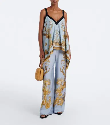 La DoubleJ Printed silk twill palazzo pants | Thumbnail 2 La DoubleJ Printed silk twill palazzo pants | Thumbnail 2