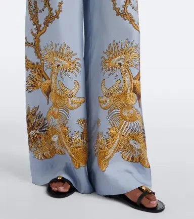 La DoubleJ Printed silk twill palazzo pants | Thumbnail 3 La DoubleJ Printed silk twill palazzo pants | Thumbnail 3
