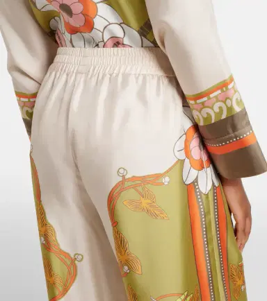 La DoubleJ Floral silk twill palazzo pants | Thumbnail 5 La DoubleJ Floral silk twill palazzo pants | Thumbnail 5