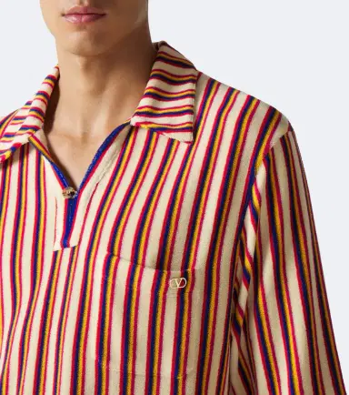 Valentino Striped terry polo shirt | Thumbnail 2 Valentino Striped terry polo shirt | Thumbnail 2