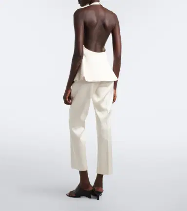 RÓHE Róhe Bridal cigarette-leg satin pants | Thumbnail 3 RÓHE Róhe Bridal cigarette-leg satin pants | Thumbnail 3