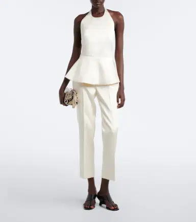 RÓHE Róhe Bridal cigarette-leg satin pants | Thumbnail 4 RÓHE Róhe Bridal cigarette-leg satin pants | Thumbnail 4