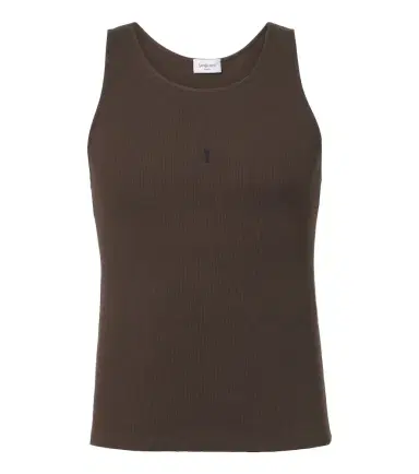 Saint Laurent Cassandre cotton tank top | Thumbnail 1 Saint Laurent Cassandre cotton tank top | Thumbnail 1