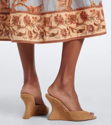 Aquazzura Bisous suede wedge mules | Thumbnail 6 Aquazzura Bisous suede wedge mules | Thumbnail 6