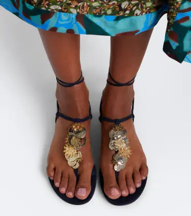 Aquazzura Night Stars embellished suede thong sandals | Thumbnail 5 Aquazzura Night Stars embellished suede thong sandals | Thumbnail 5