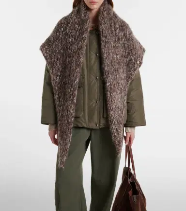 Brunello Cucinelli Mohair-blend poncho | Thumbnail 2 Brunello Cucinelli Mohair-blend poncho | Thumbnail 2