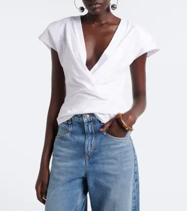 Isabel Marant Nadrine cotton jersey top | Thumbnail 2 Isabel Marant Nadrine cotton jersey top | Thumbnail 2