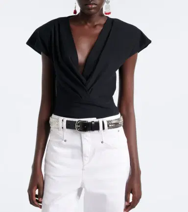 Isabel Marant Nadrine cotton jersey top | Thumbnail 2 Isabel Marant Nadrine cotton jersey top | Thumbnail 2