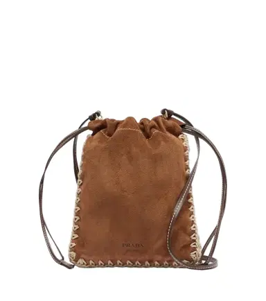 Prada Suede phone pouch | Thumbnail 1 Prada Suede phone pouch | Thumbnail 1