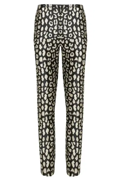 Carolina Herrera Cigarette Pant - Black Ivory | Thumbnail 1 Carolina Herrera Cigarette Pant - Black Ivory | Thumbnail 1
