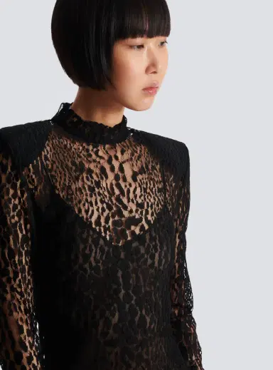 Balmain Leopard pattern lace bodycon dress | Thumbnail 6 Balmain Leopard pattern lace bodycon dress | Thumbnail 6