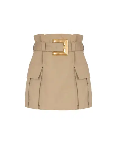 Balmain High-waisted gabardine skirt | Thumbnail 1 Balmain High-waisted gabardine skirt | Thumbnail 1