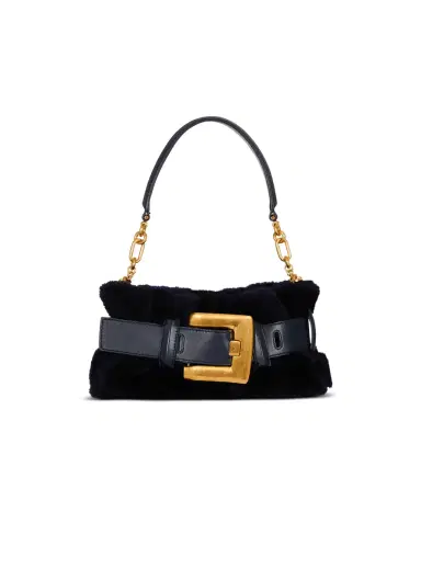 Balmain Mini Anthem bag in shearling | Thumbnail 1 Balmain Mini Anthem bag in shearling | Thumbnail 1
