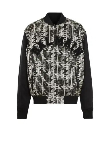 Balmain Varsity monogrammed jacket with patches | Thumbnail 1 Balmain Varsity monogrammed jacket with patches | Thumbnail 1