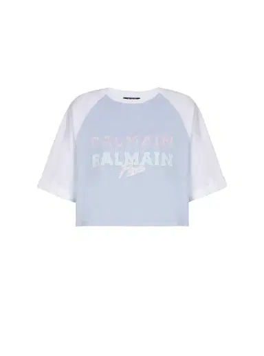 Balmain Cropped T-shirt with Paris print | Thumbnail 1 Balmain Cropped T-shirt with Paris print | Thumbnail 1
