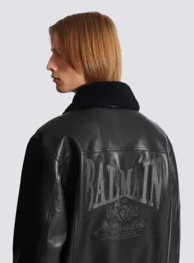 Balmain Lambskin aviator bomber jacket | Thumbnail 6 Balmain Lambskin aviator bomber jacket | Thumbnail 6