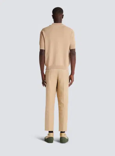 Balmain Écusson embroidered knit polo shirt | Thumbnail 4 Balmain Écusson embroidered knit polo shirt | Thumbnail 4