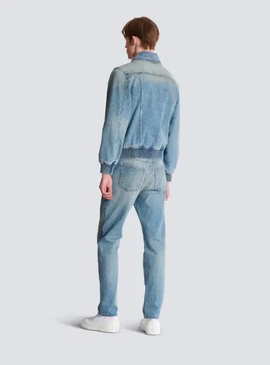 Balmain Cropped lined denim jacket | Thumbnail 4 Balmain Cropped lined denim jacket | Thumbnail 4
