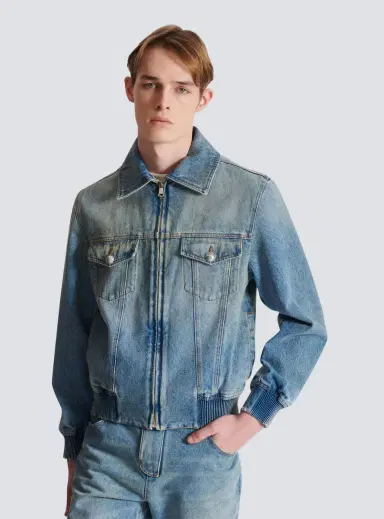 Balmain Cropped lined denim jacket | Thumbnail 5 Balmain Cropped lined denim jacket | Thumbnail 5