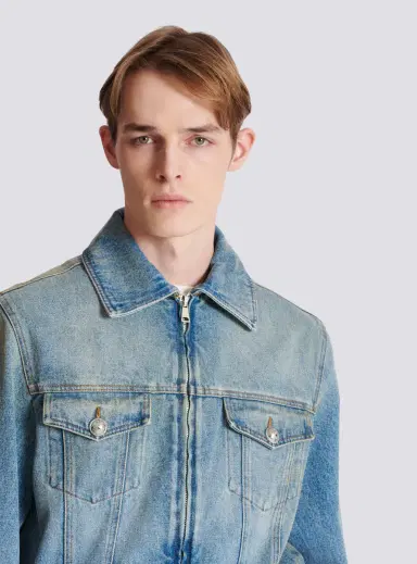 Balmain Cropped lined denim jacket | Thumbnail 6 Balmain Cropped lined denim jacket | Thumbnail 6